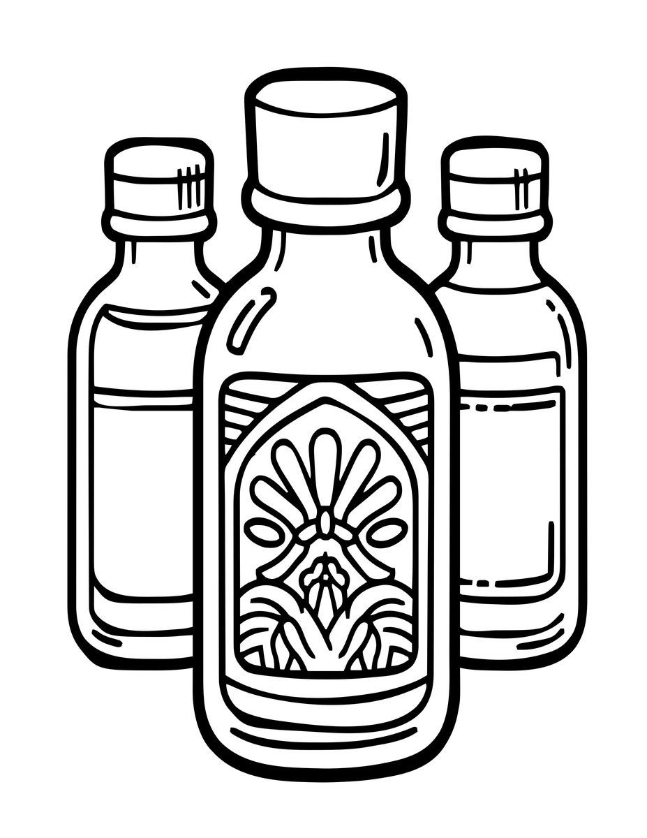 Shrinking Potion - free printable coloring page