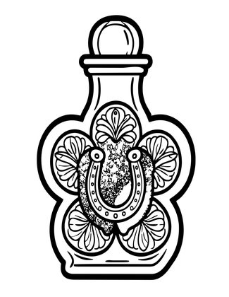 Luck Elixir - Free printable coloring page