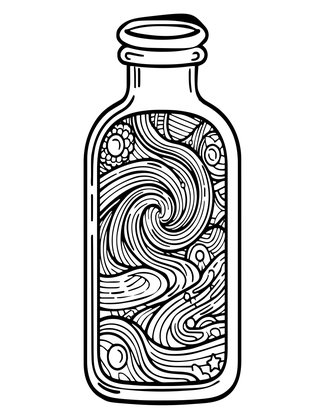 Bottled Starlight - Free printable coloring page