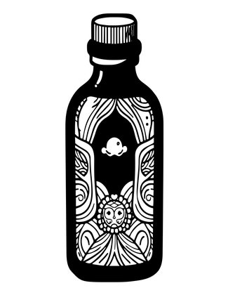 Bottled Dream - Free printable coloring page