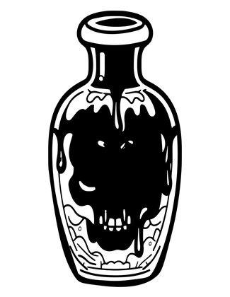 Poison Vial - Free printable coloring page
