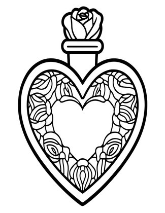 Love Potion - Free printable coloring page