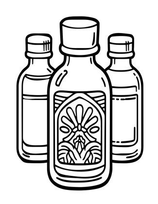 Shrinking Potion - Free printable coloring page