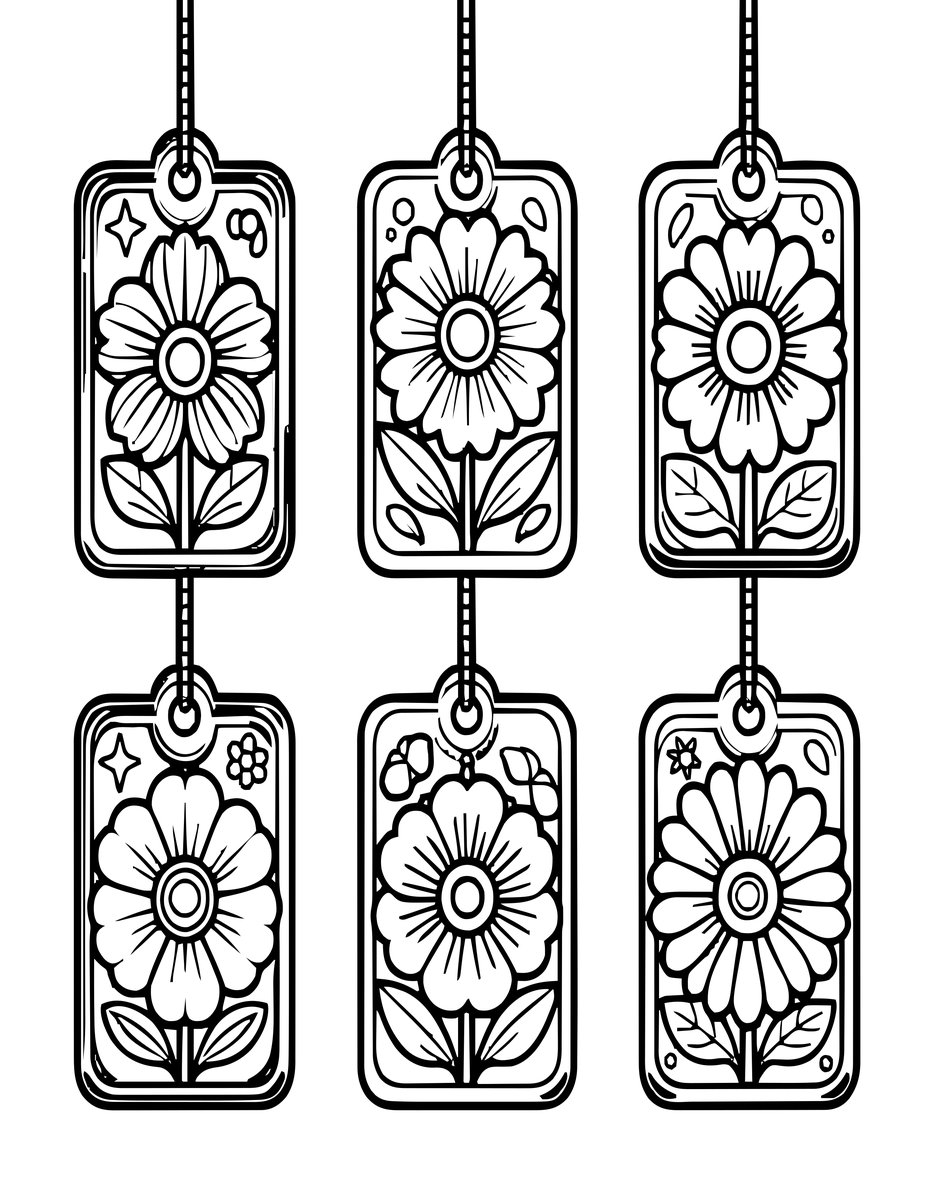 Pressed Flower Resin - free printable coloring page