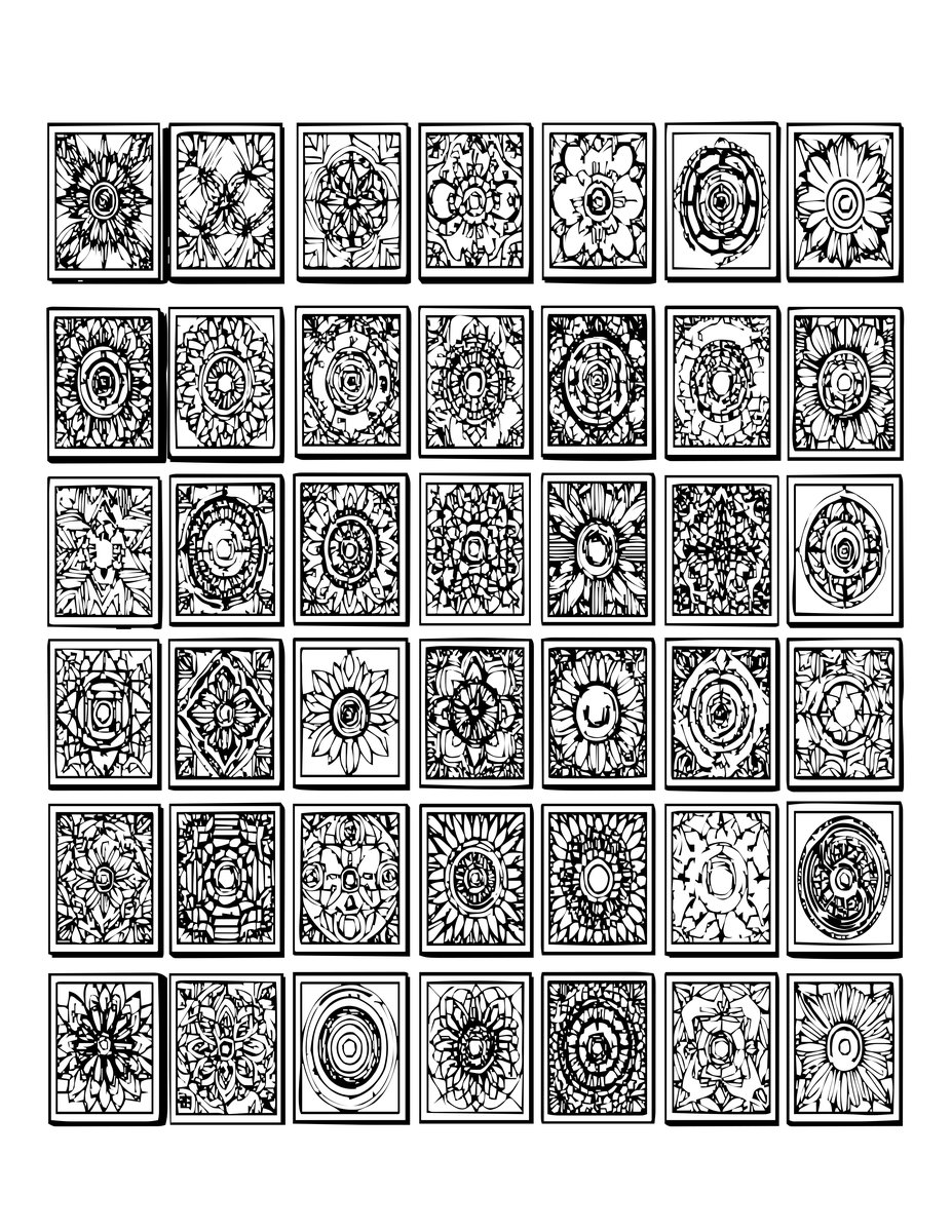 Pressed Flower Wall - free printable coloring page