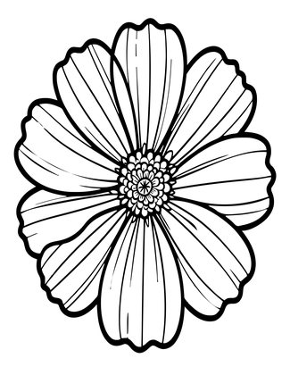 Pressed Cosmos - Free printable coloring page