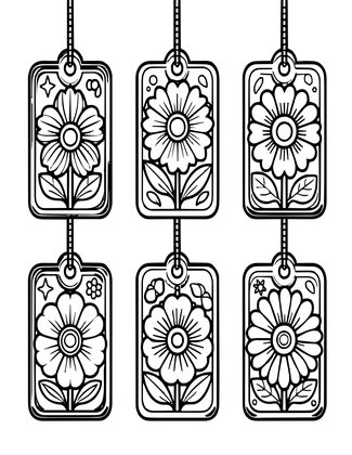 Pressed Flower Resin - Free printable coloring page