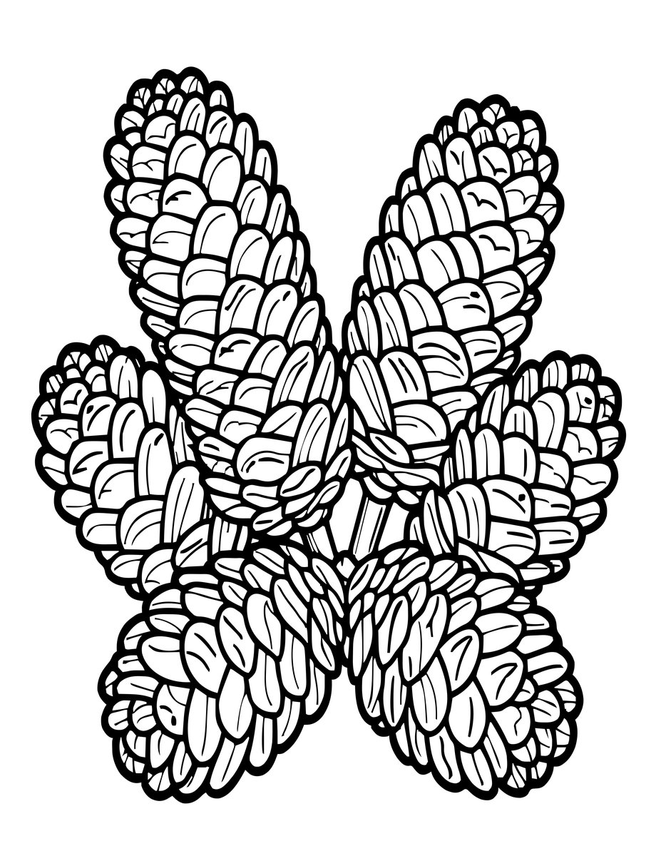 Banksia Decoration - free printable coloring page