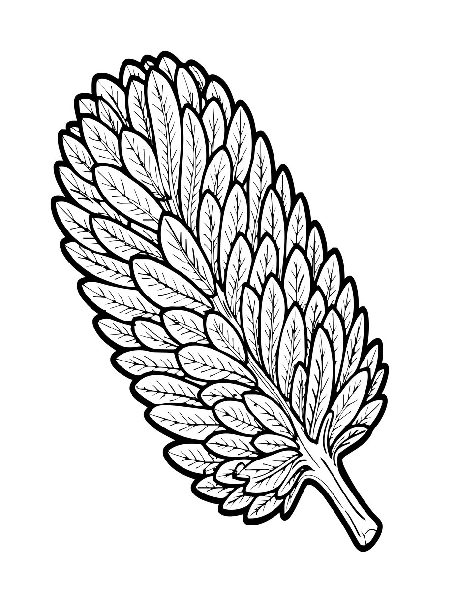 Banksia Leaf - free printable coloring page