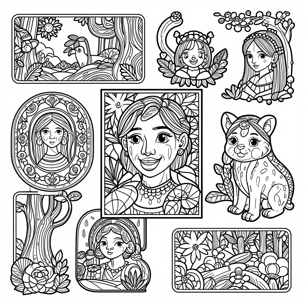 Rainforest coloring pages collection - 40 free printable pages