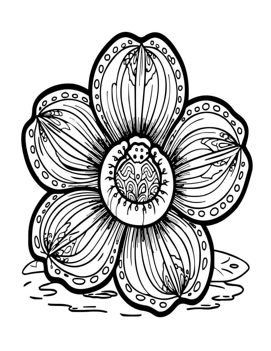 Rafflesia - free printable coloring page