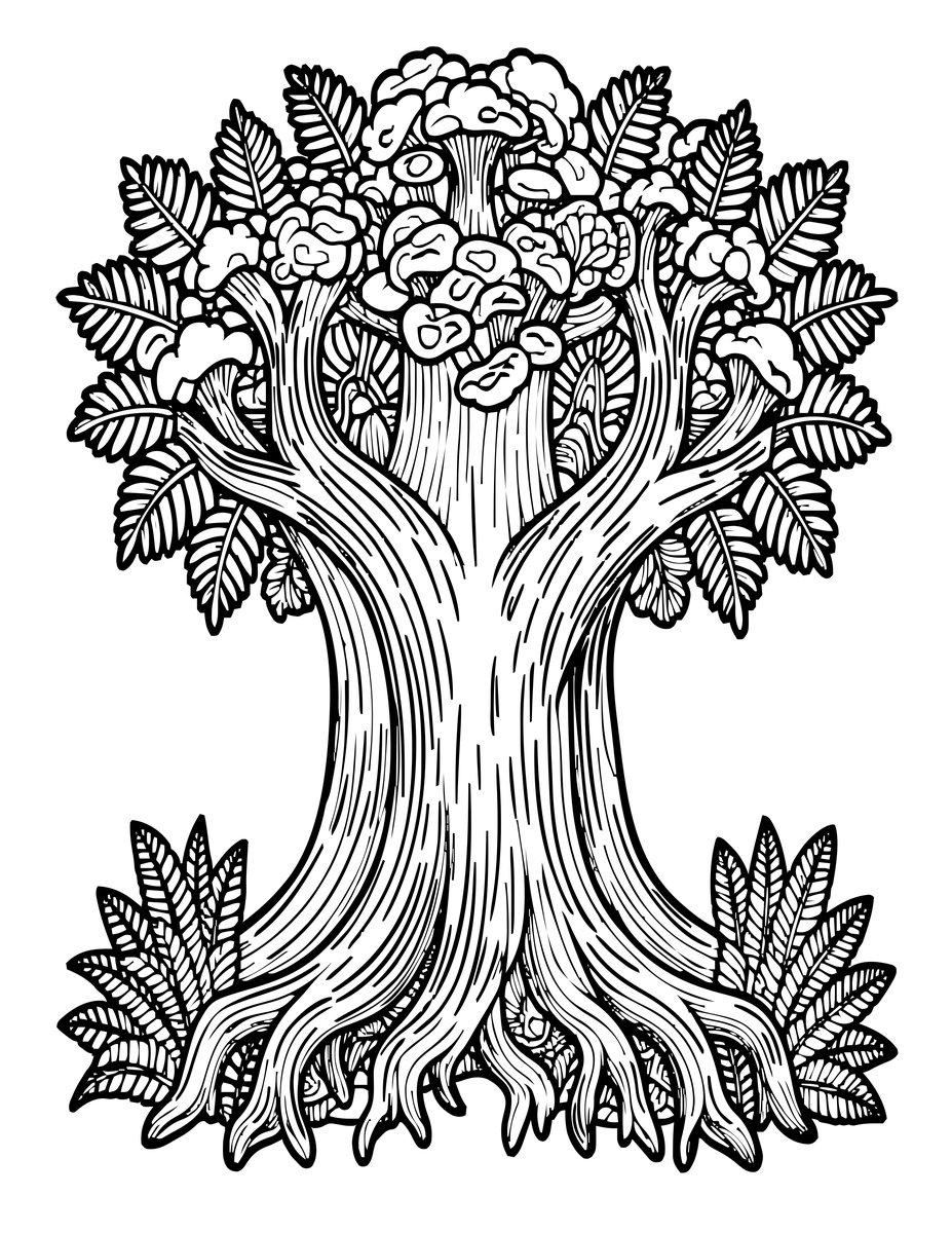 Rainforest Roots - free printable coloring page