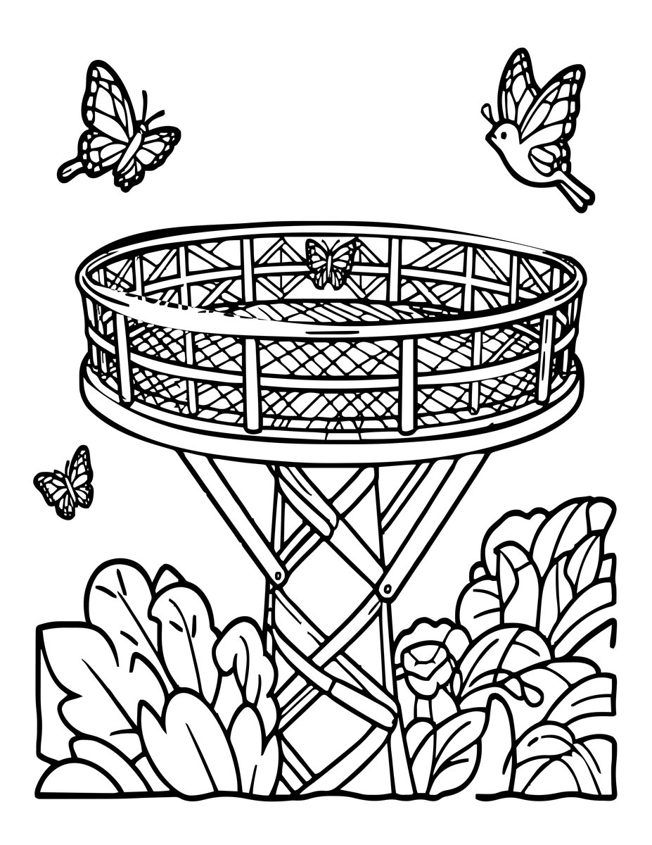 Canopy Walkway - free printable coloring page