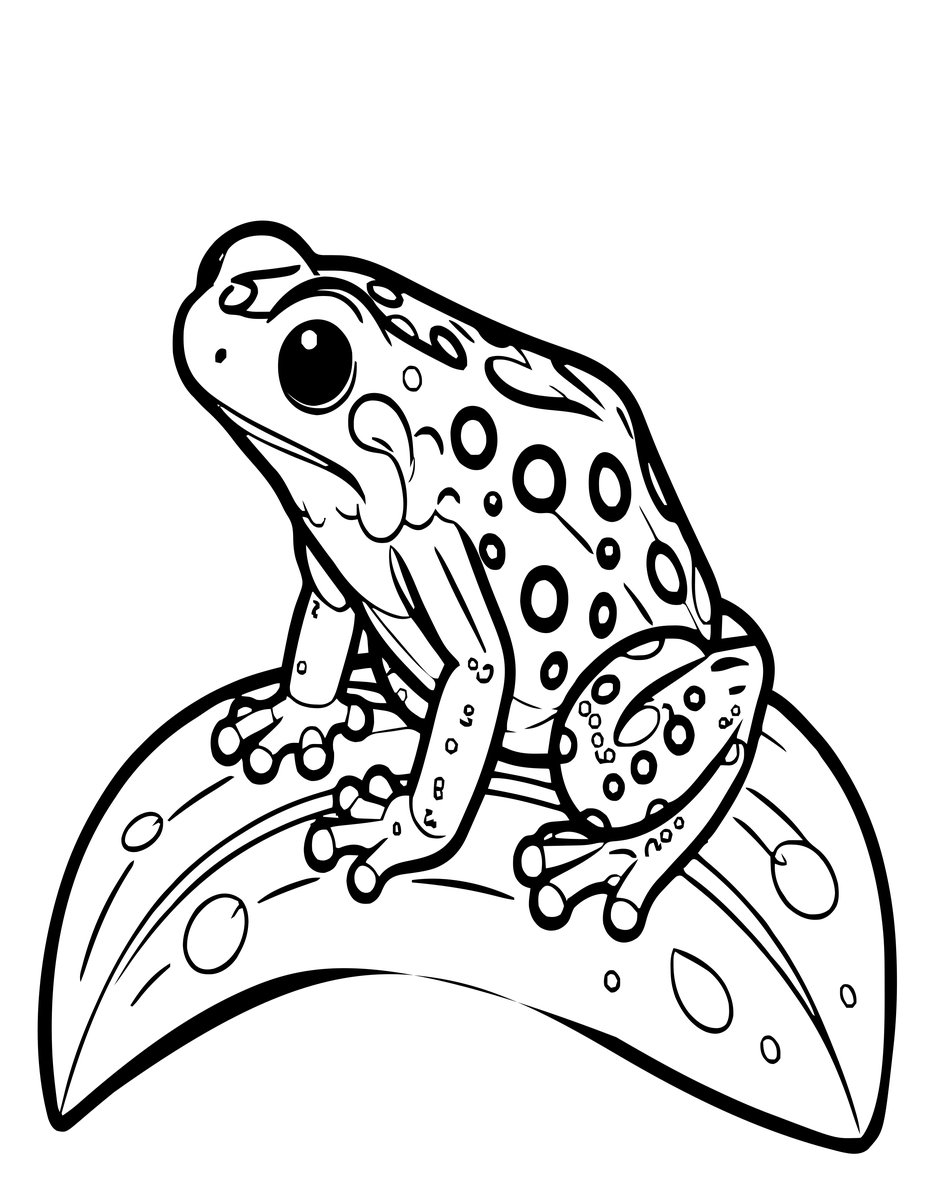 Poison Dart Frog - free printable coloring page