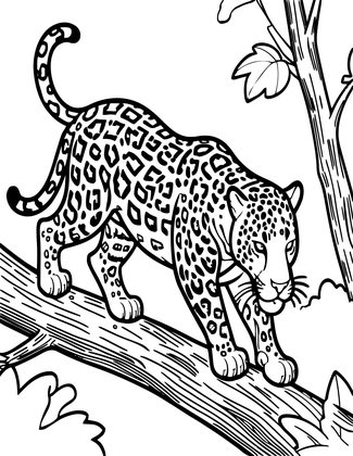 Jaguar - Free printable coloring page
