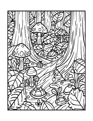 Forest Floor - Free printable coloring page