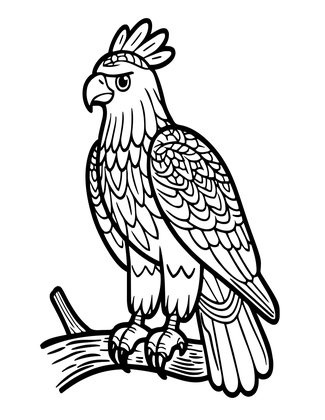 Harpy Eagle - Free printable coloring page