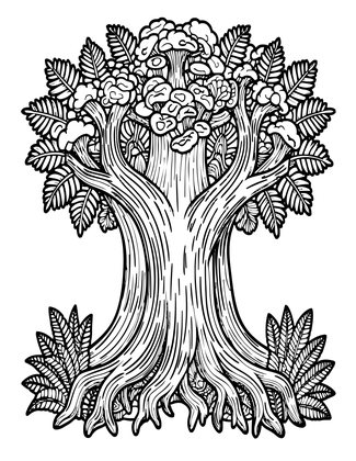 Rainforest Roots - Free printable coloring page