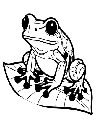 Tree Frog - Free printable coloring page
