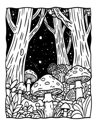 Firefly Night - Free printable coloring page