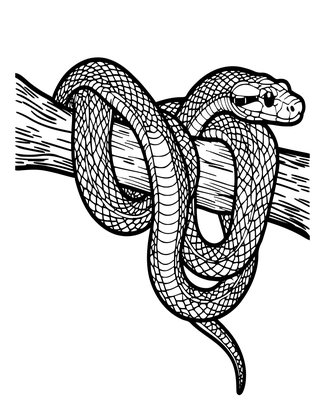 Boa Constrictor - Free printable coloring page