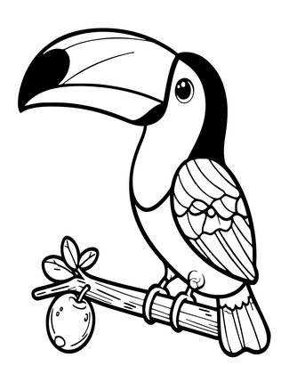 Toucan Bill - Free printable coloring page
