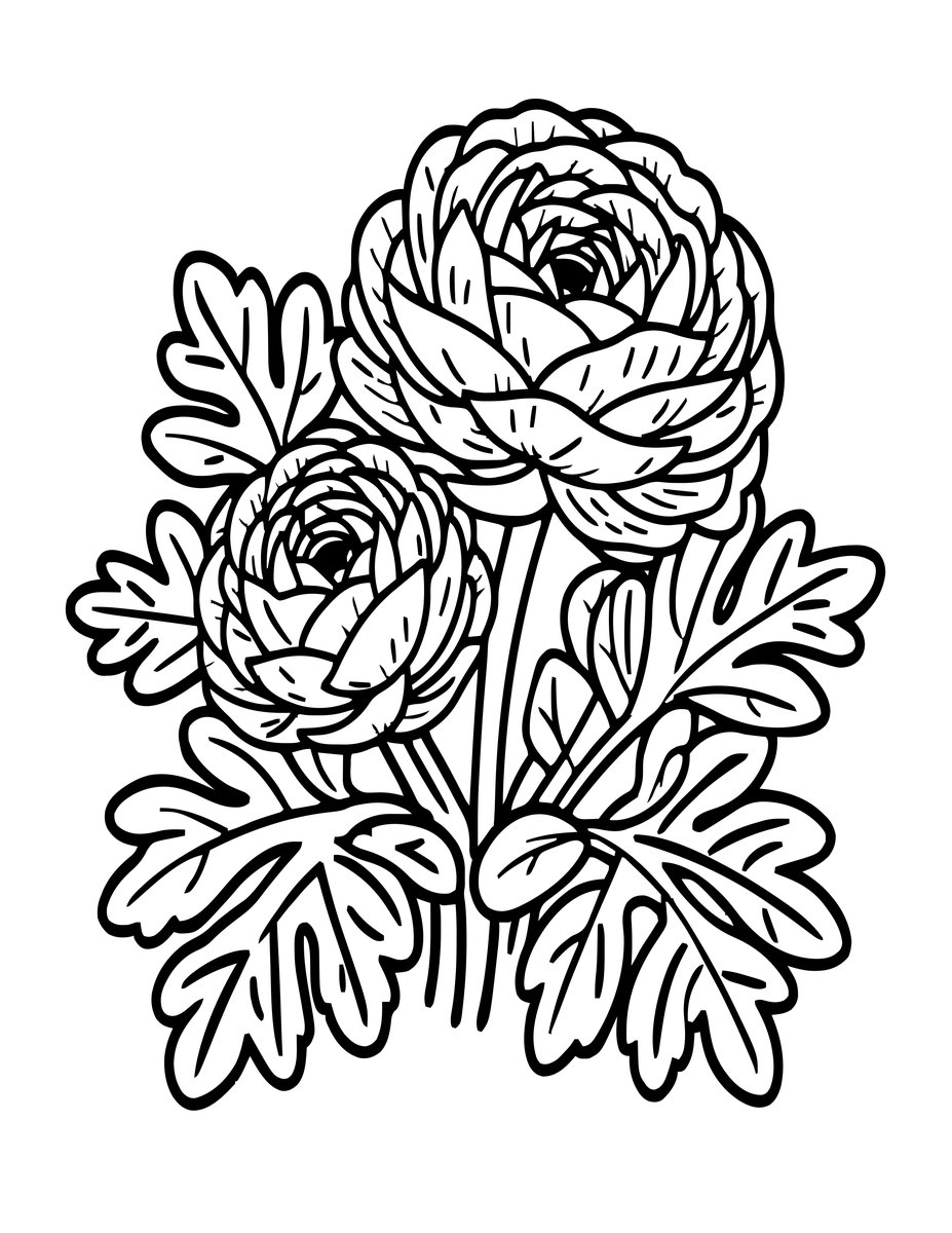 Stem and Leaf - free printable coloring page