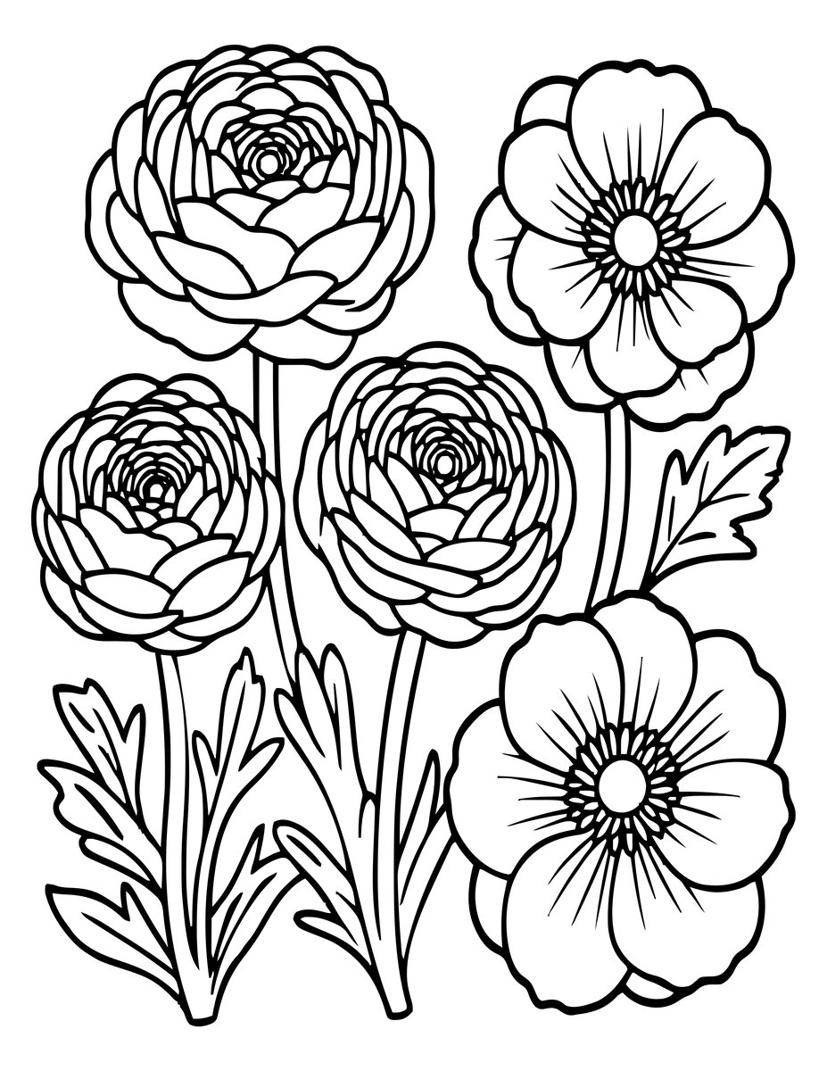 Vintage Print - free printable coloring page