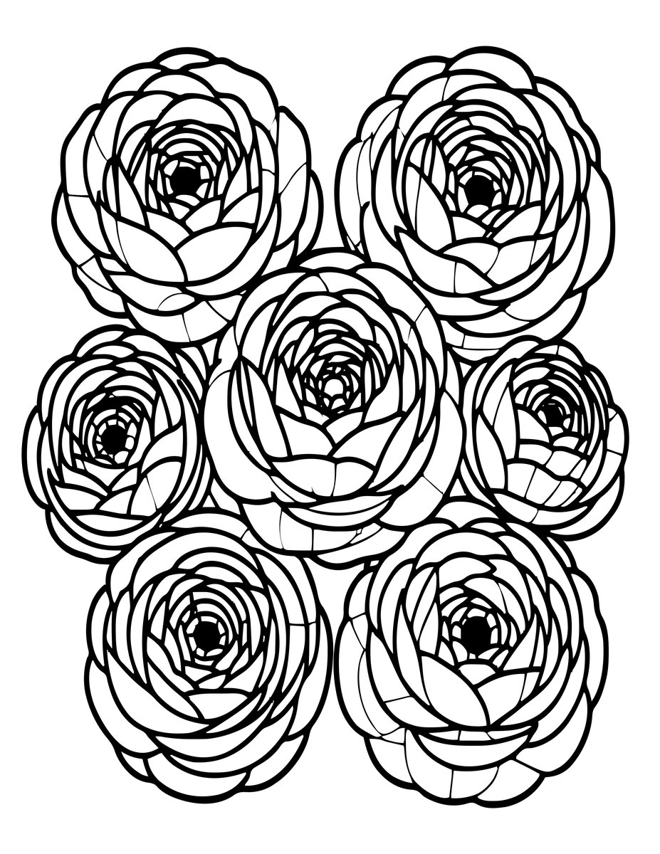 Peach Tones - free printable coloring page