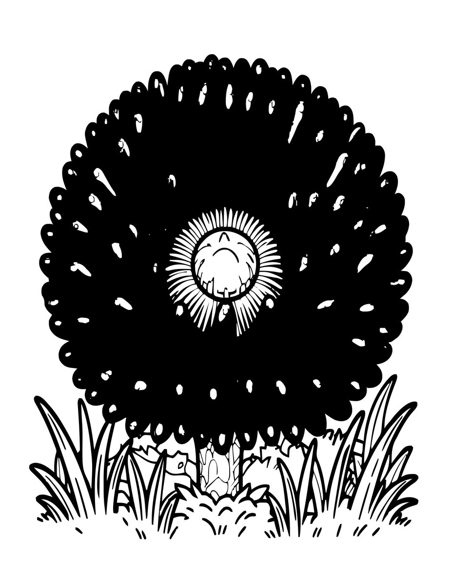 Coral Anemone - free printable coloring page