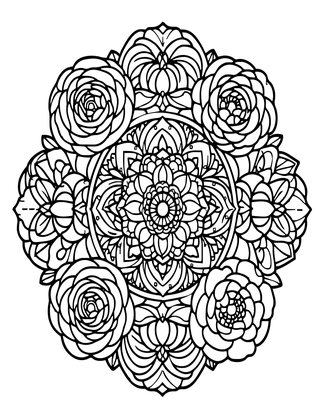 Mandala Spring - Free printable coloring page