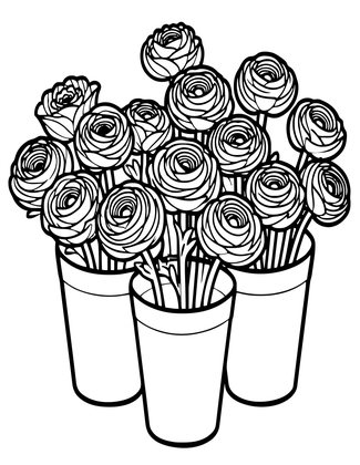 French Market - Free printable coloring page