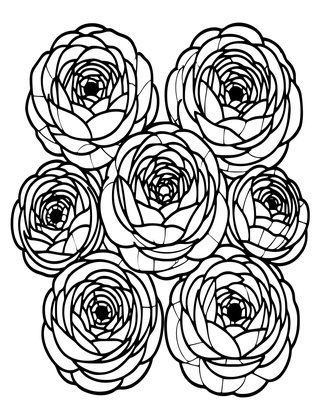 Peach Tones - Free printable coloring page