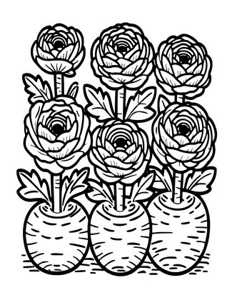 Tuber Root - Free printable coloring page
