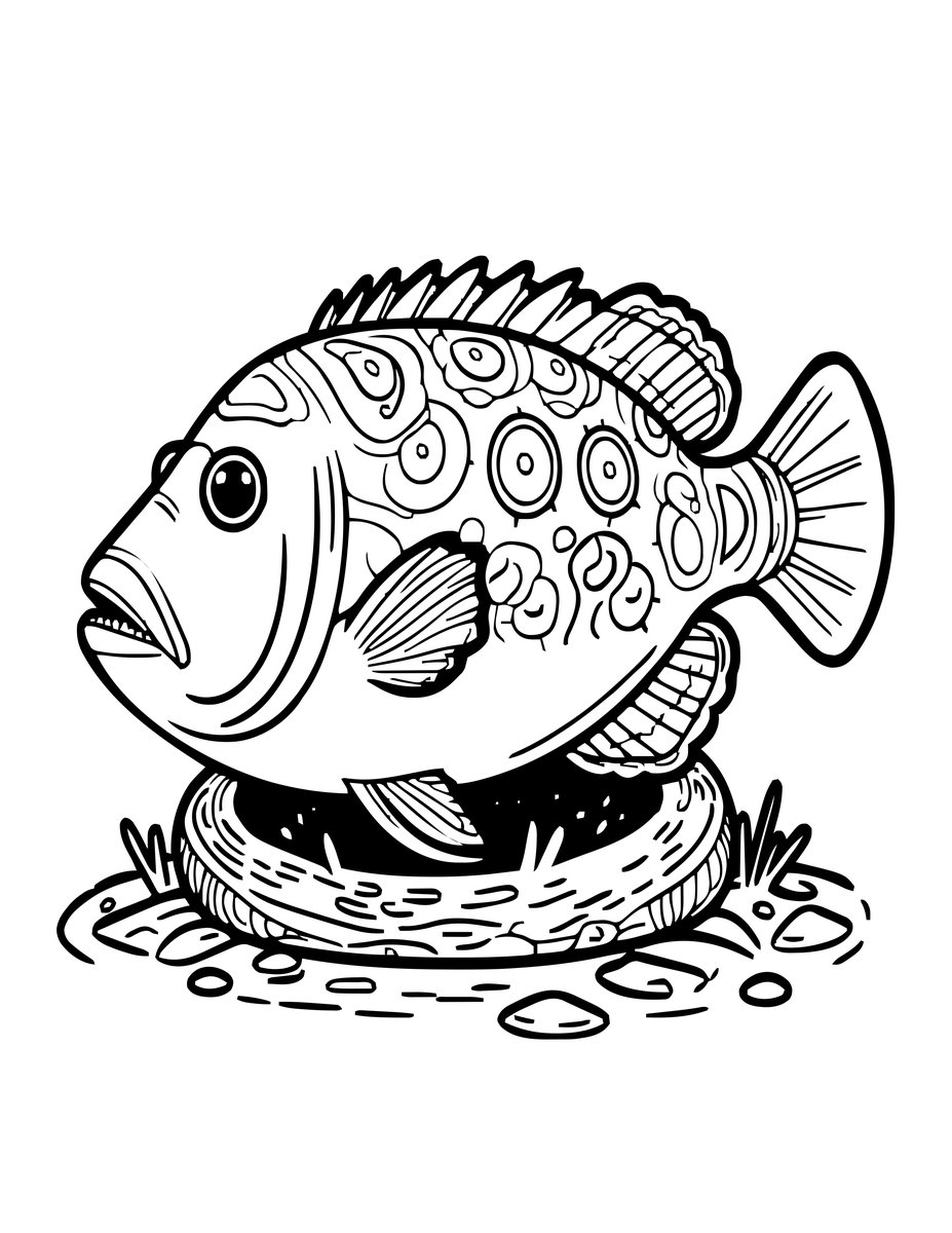 Triggerfish - free printable coloring page