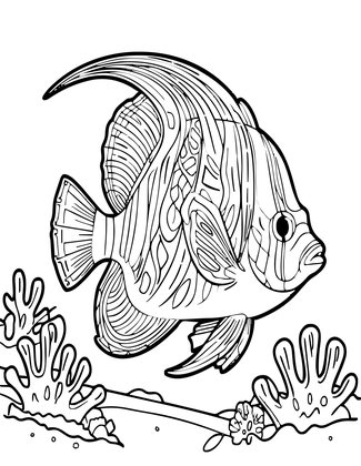 Bannerfish - Free printable coloring page