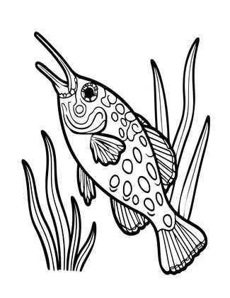 Filefish - Free printable coloring page