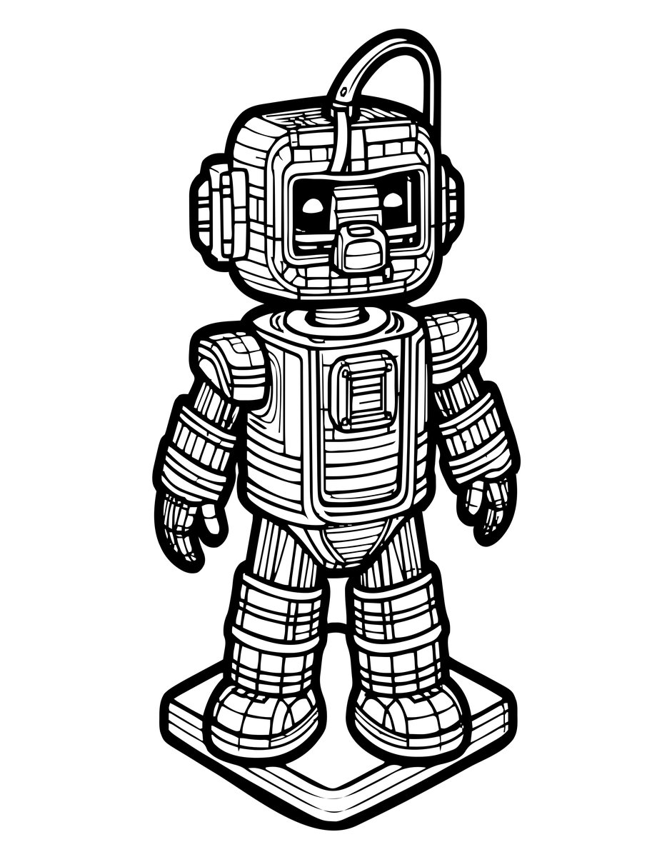 3D Printer - free printable coloring page