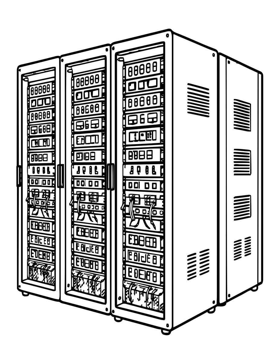 Server Room - free printable coloring page