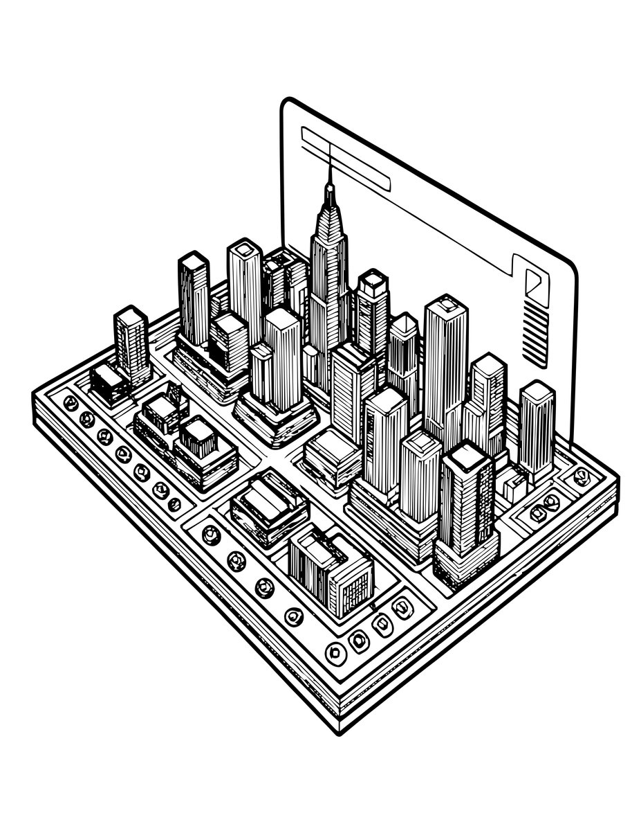 Hologram Display - free printable coloring page