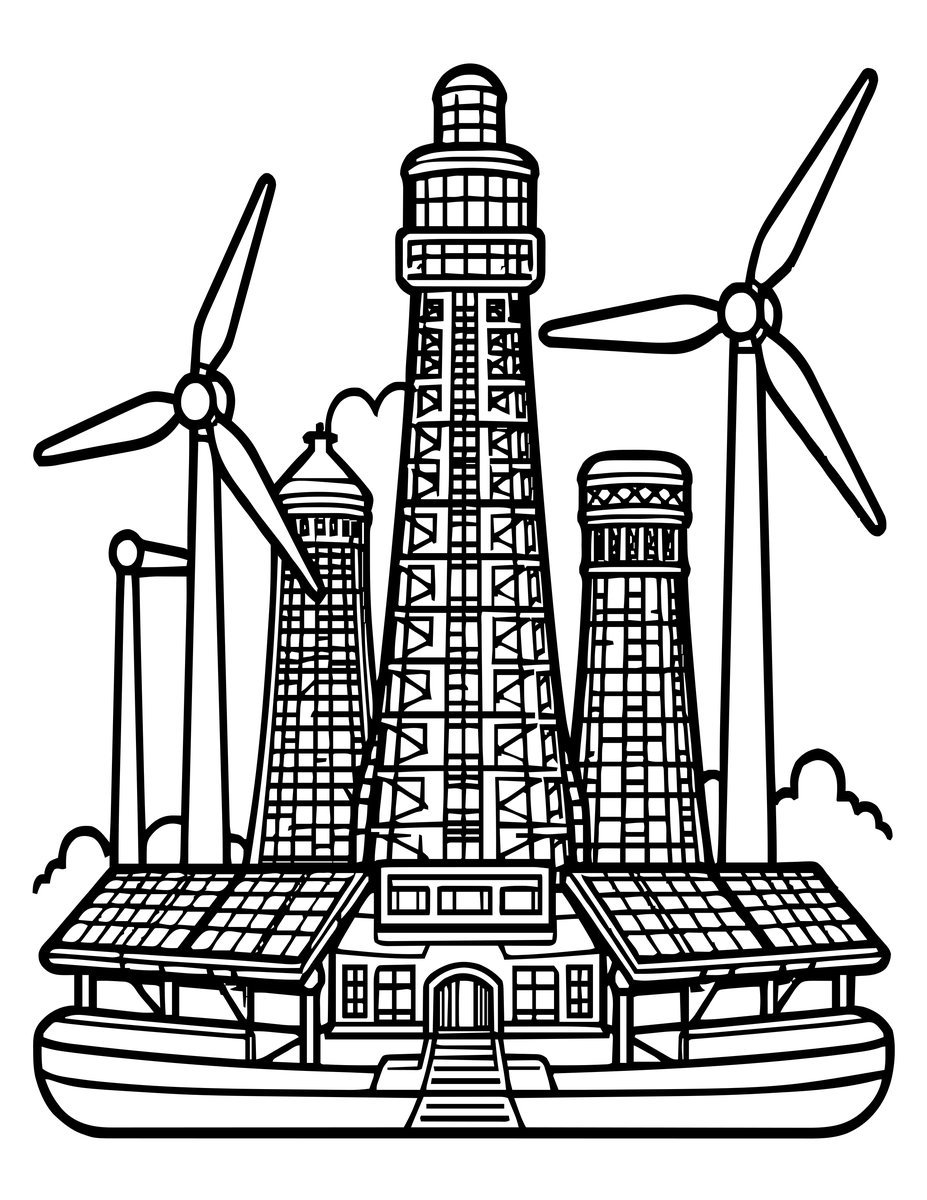 Power Grid - free printable coloring page