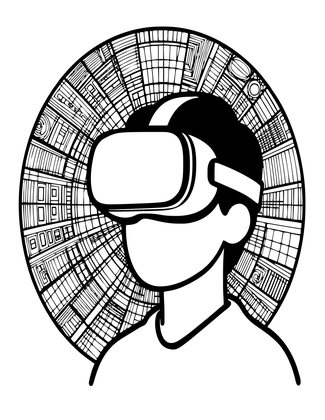 Virtual Reality - Free printable coloring page