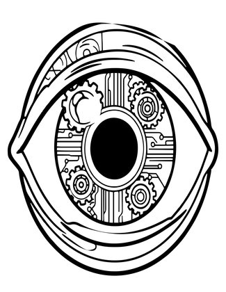 Mechanical Eye - Free printable coloring page