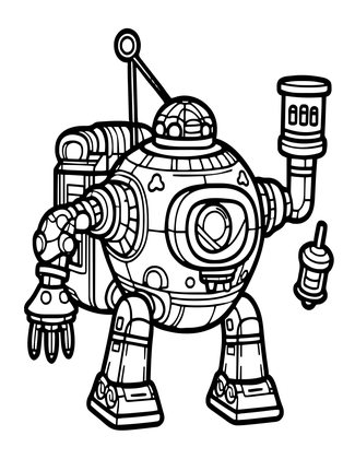 Underwater Robot - Free printable coloring page