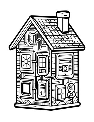 Smart Home - Free printable coloring page