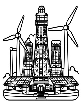 Power Grid - Free printable coloring page