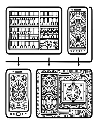 Tech Evolution - Free printable coloring page