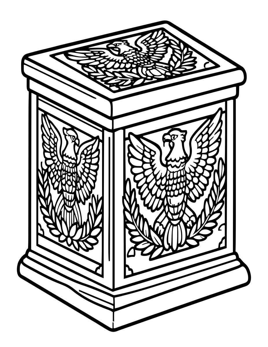 Emperor's Box - free printable coloring page