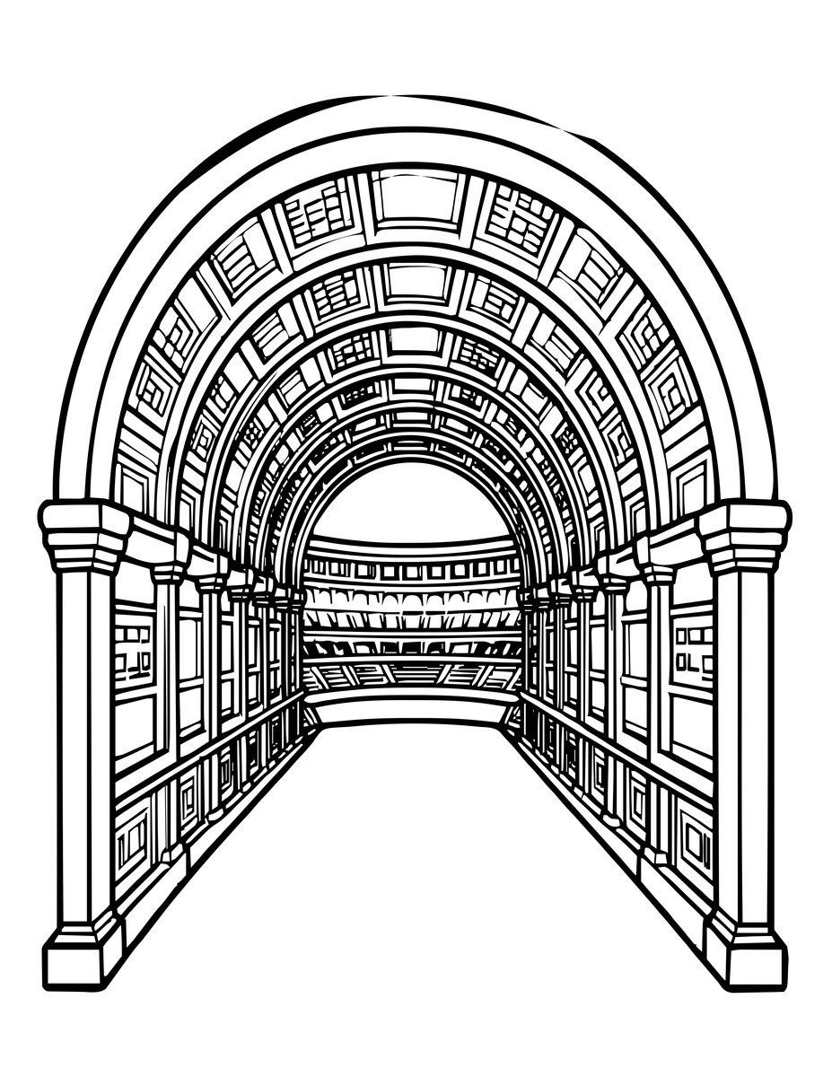 Vomitorium Passage - free printable coloring page