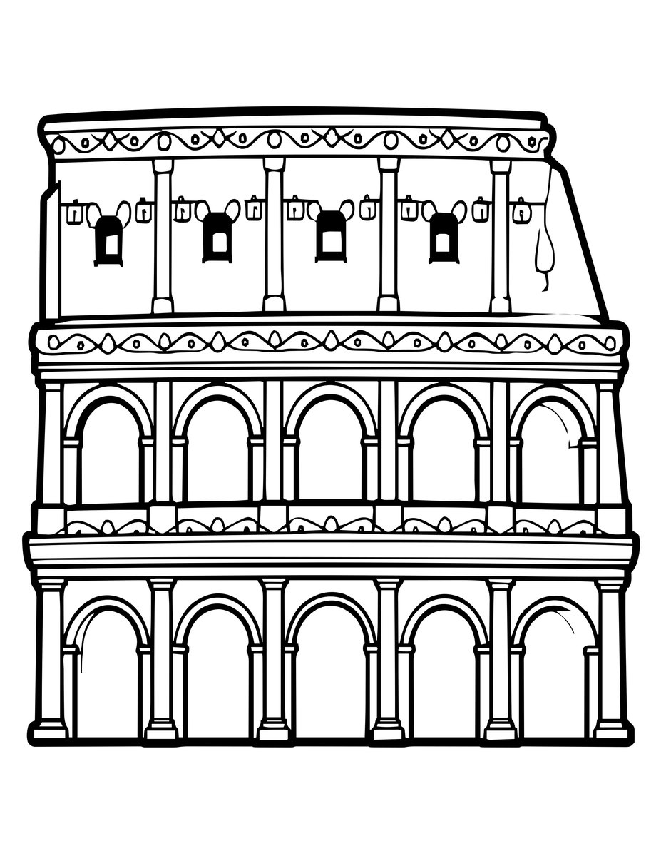 Keystones - free printable coloring page